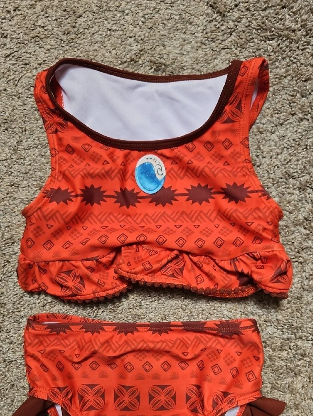 Disney Moana Patterned Girls' Two-Piece Swim Set - NWOT